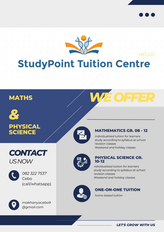 Mathematics and Physical Science Tutor (CAPS and IEB)