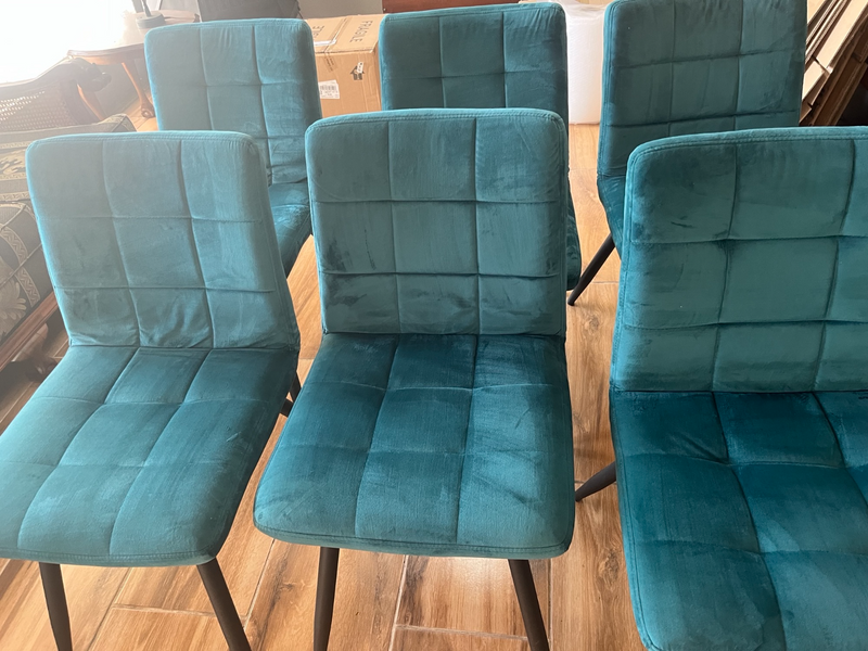 Velvet Dining chairs for sale **looks brand new** 50% off
