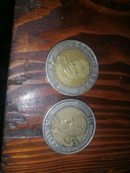 R5 mandela coin 2008 and 2018. R500 for both. Centurion