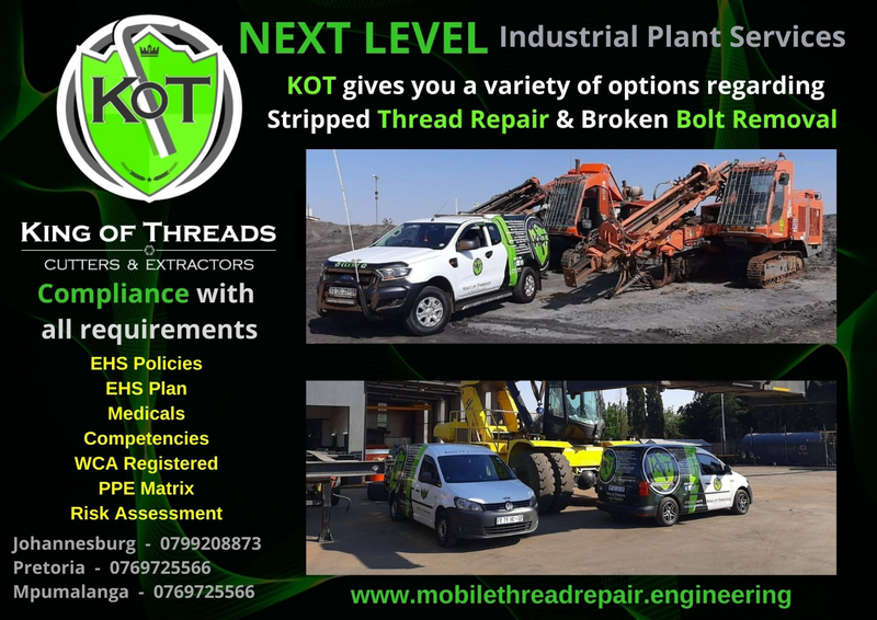 King of Threads - Broken Bolt Removal and Thread Repair Johannesburg and Pretoria
