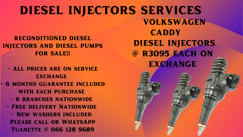 VW CADDY DIESEL INJECTORS FOR SALE ON EXCHANGE OR TO RECON YOUR OWN