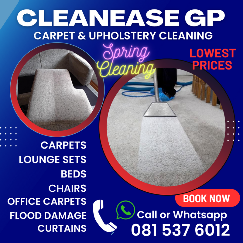 Deep Steam Cleaning for Your Carpets, Car Interiors, Beds, and Lounge Sets!