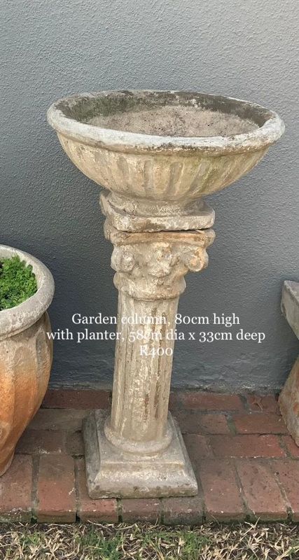 Garden column and planter