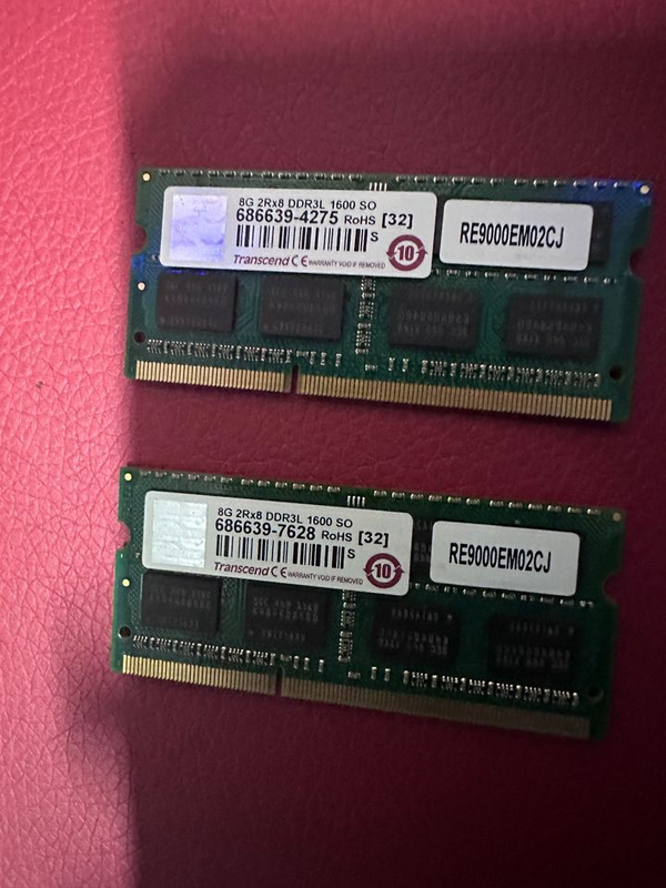 TRANSCEND 8GB DDR3L RAM 1600Mhz LAPTOP RAM(2 Available)