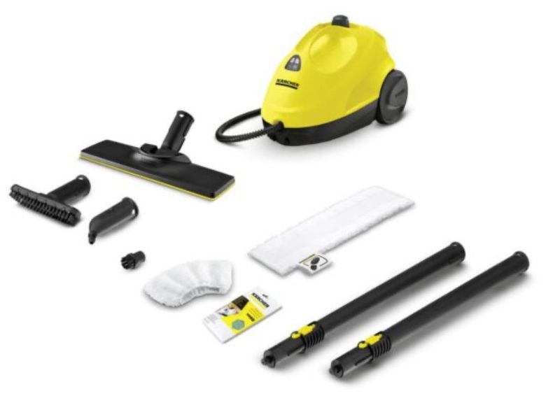 The karcher s c 2 easy fix steam cleaner cleans entirely without chemicals and can be used anywhere