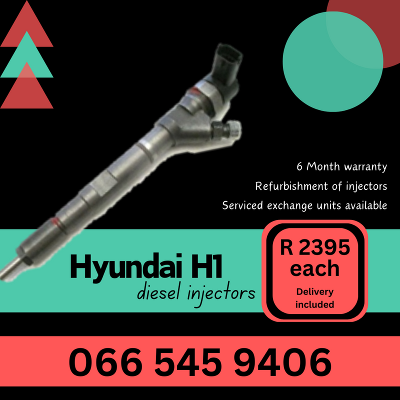 Hyundai H1 bosch diesel injectors for sale on exchange with 6 month warranty