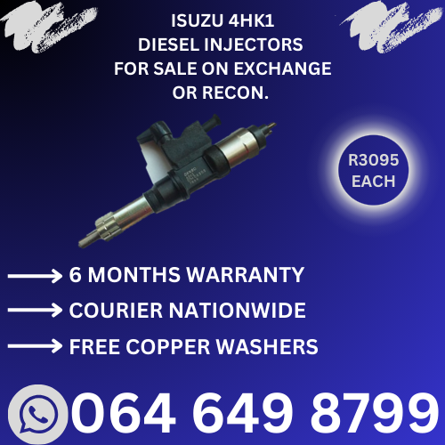 Isuzu 4HK1 diesel injectors for sale on exchange or recon