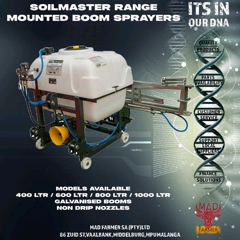 New Soilmaster Boomsprayers available for sale at Mad Farmer SA