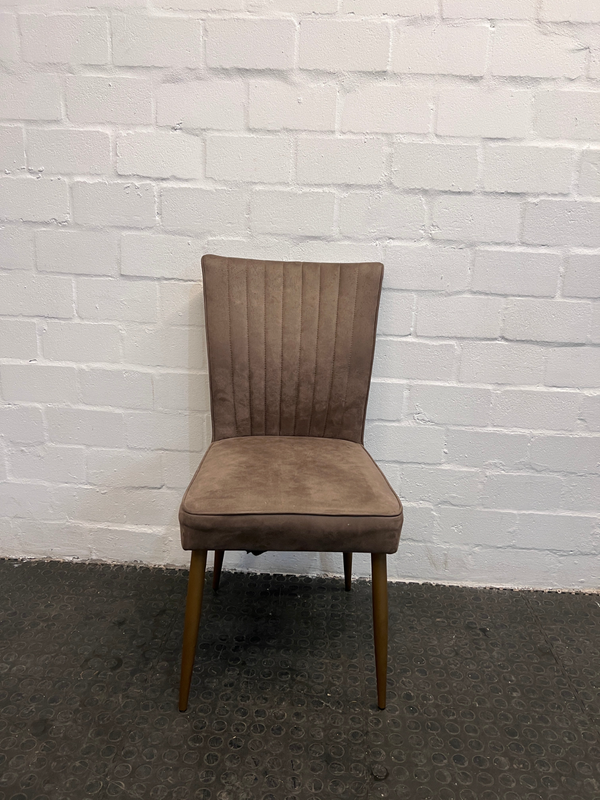 Brown Suede Dining Chair