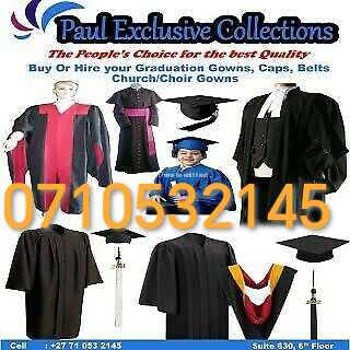 Graduation attires , court gowns, clergy shirts, church robes for sale and hire(best prices)