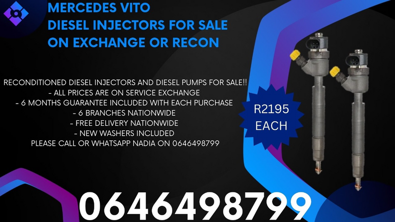 Mercedes Vito diesel injectors for sale on exchange or to recon