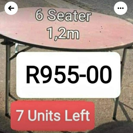 6 SEATER CATERING TABLE