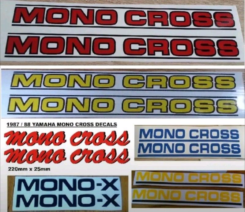Yamaha MONOCROSS swing arm stickers decals / vinyl cut graphics