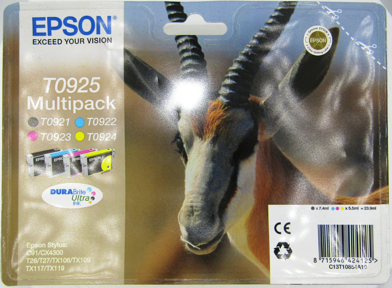 EPSON T0925 Multipack Printer Cartridges