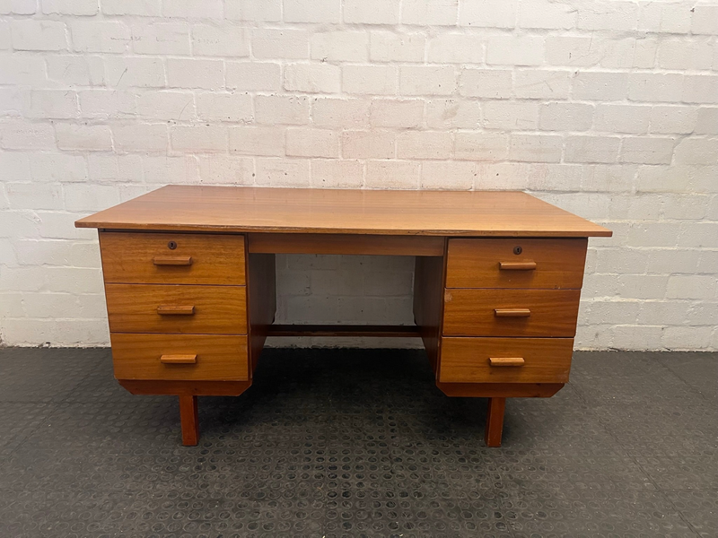 Six Drawer Wooden Desk- A47148