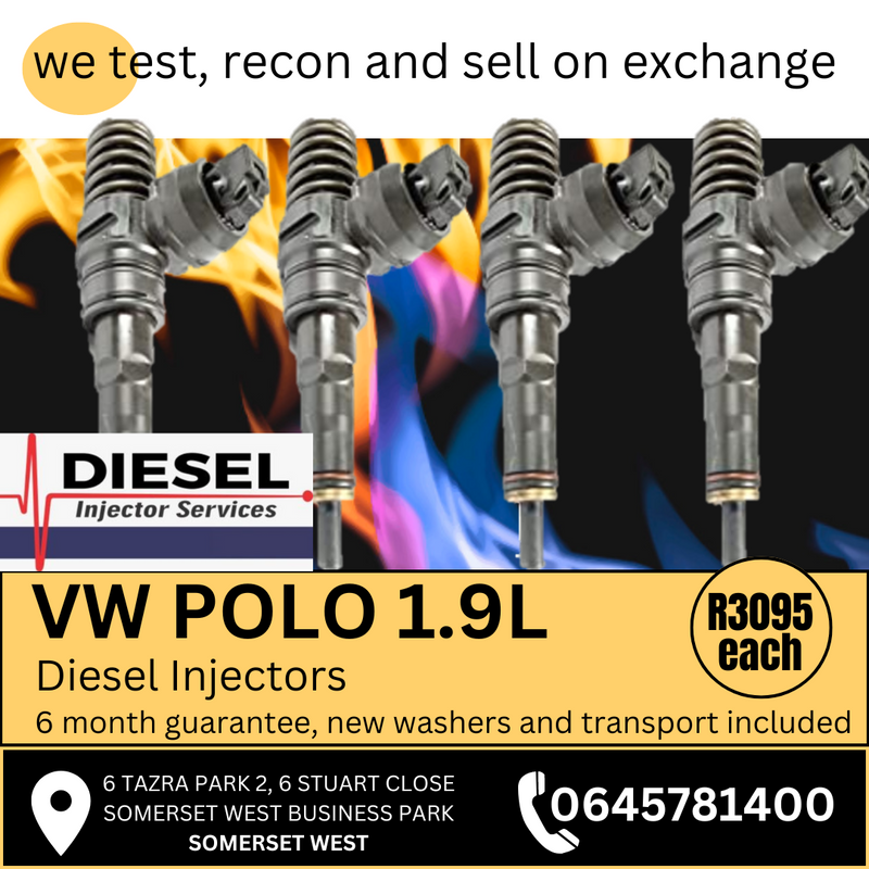 VW Polo 1.9L diesel injectors for sale