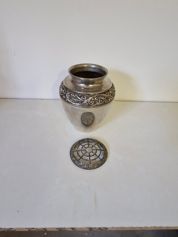 Bargain ! Beautiful Stainless Steel urn shaped vase with lid !