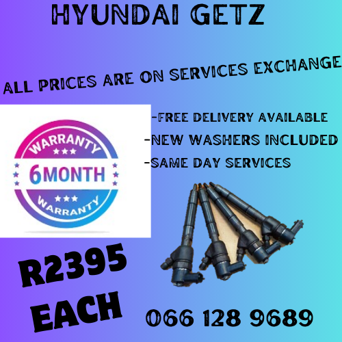 HYUNDAI GETZ DIESEL INJECTORS FOR SALE ON EXCHANGE OR TO RECON YOUR OWN