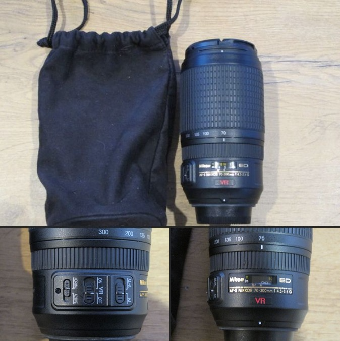 Nikon Lens, AF-S Nikkor 70-300mm 1:4.5-5.6 G ED with VR Active