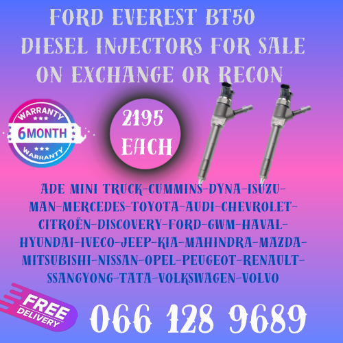FORD EVEREST BT50 DIESEL INJECTORS FOR SALE ON EXCHANGE OR TO RECON YOUR OWN