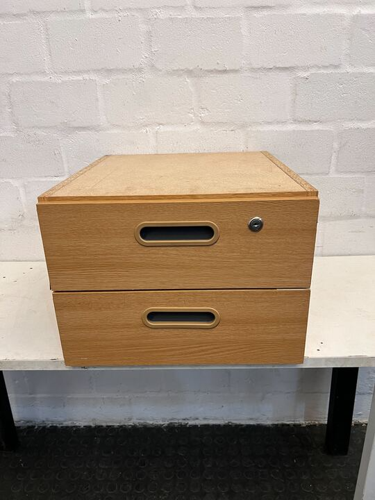 Light Brown Chest  of Drawers (with Two Drawers and Top)- A50324