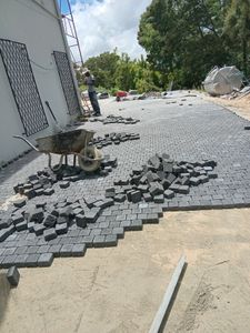 Painting and paving.