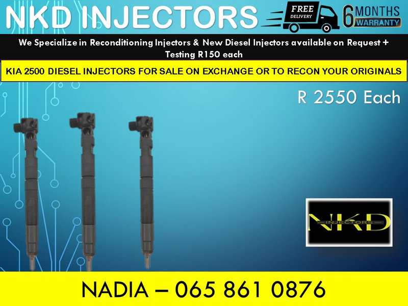 KIA (2500) DIESEL INJECTORS FOR SALE ON EXCHANGE OR TO RECON WITH WARRANTY