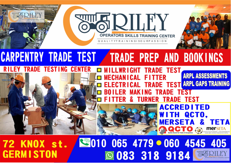 ELECTRICAL TRADE TEST, DIESEL MECHANIC TRADE TEST, MILLWRIGHT TRADE PREPARATIONS AND BOOKINGS