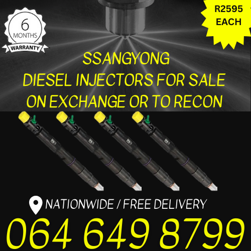 SsangYong diesel injectors for sale on exchange 6 months warranty.