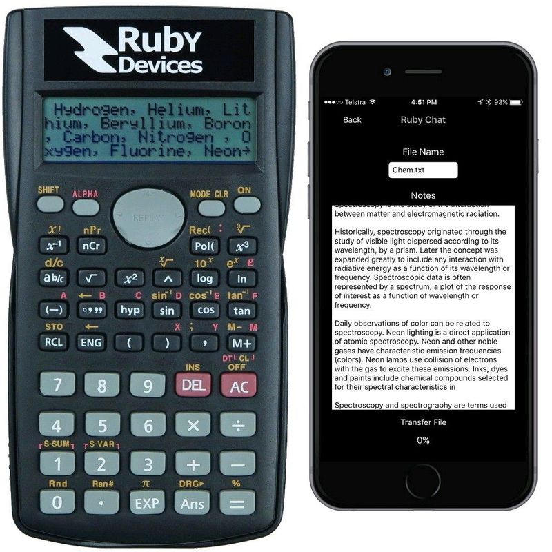 Notekeeping Calculator with bluetooth and other special features