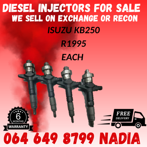 ISUZU DTEC KB250 INJECTORS FOR SALE ON EXCHANGE OR TO RECON WITH WARRANTY