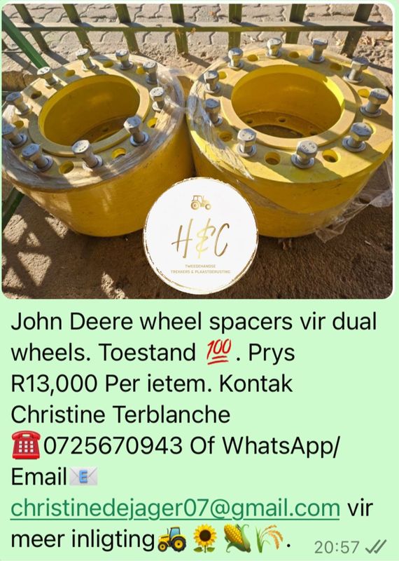John Deere Wheel spacers