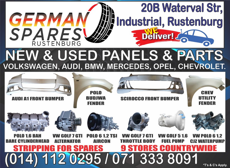 SUPPLIER OF NEW &amp; USED GERMAN SPARE PARTS FOR SALE!!!