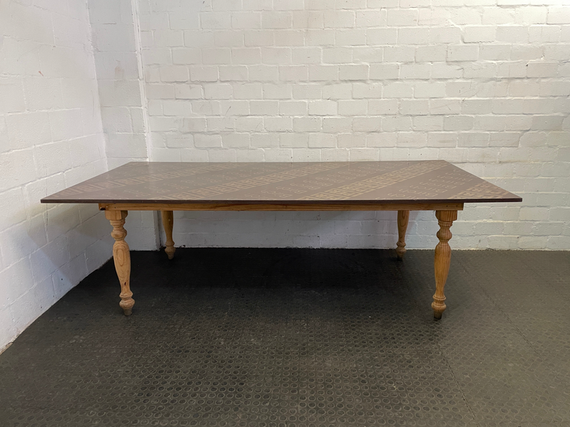 Boardroom Table with Turned Legs (Branded Top) 250cm x 125cm-