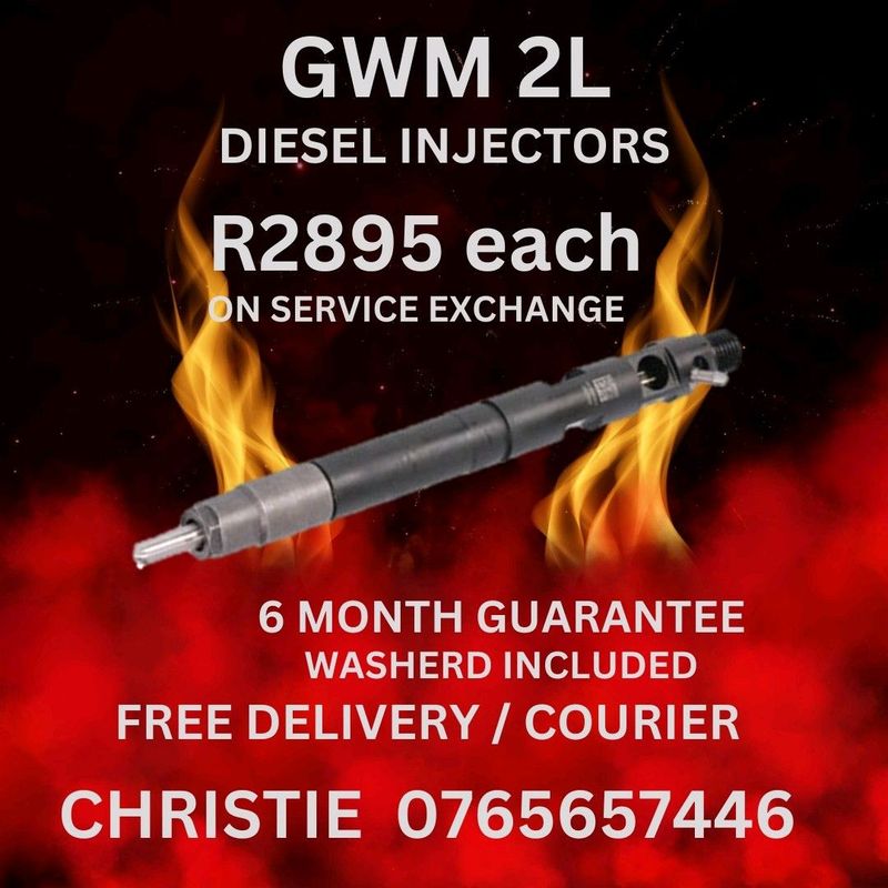 GWM 2L Diesel Injectors for sale with 6month Guarantee