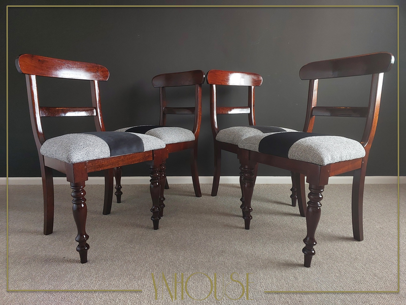 Set of 4 mahogany dining chairs
