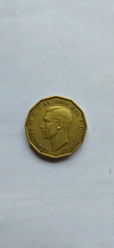 1941 Three Pence Coin.