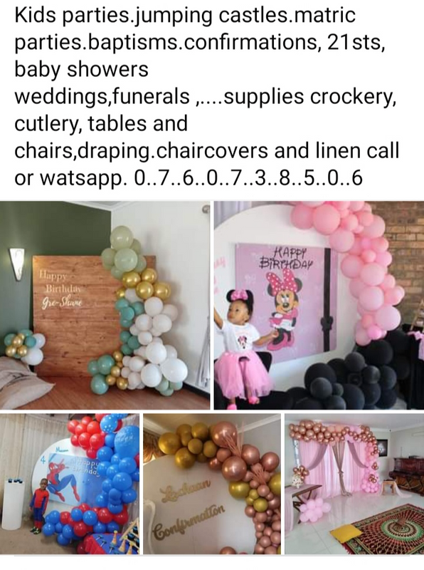 Kids parties and general events
