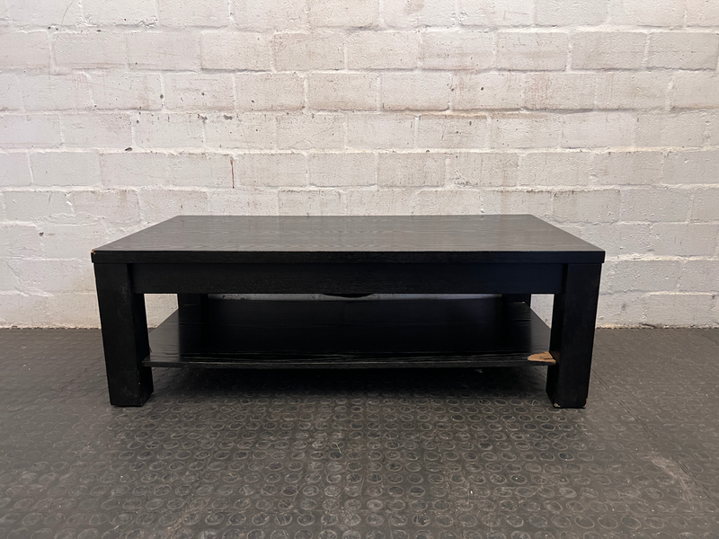 Black Coffee Table with Shelf, A48481