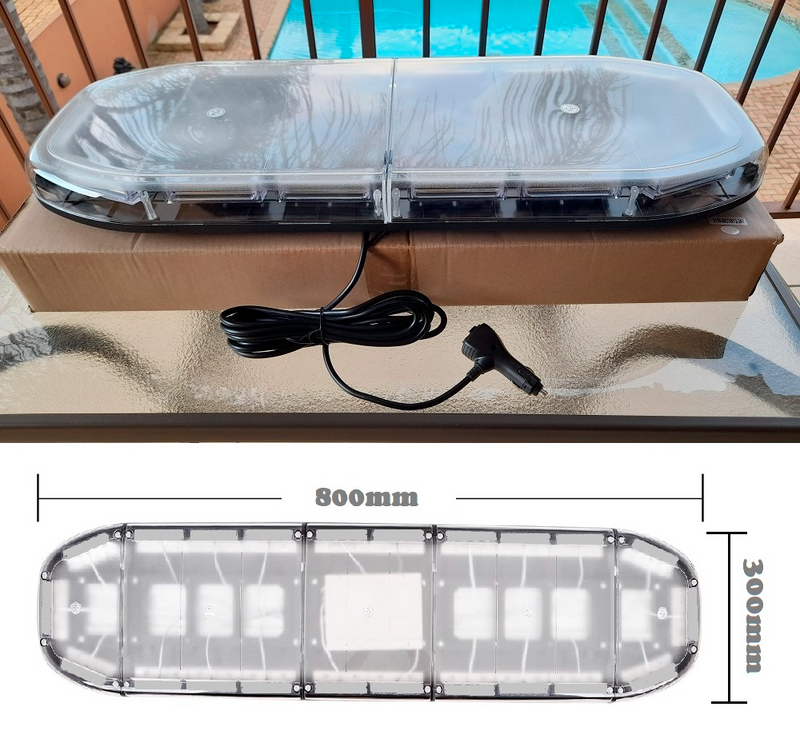 Security Vehicle COB LED Strobe Roof Top Flash Light. Cool White Light Colour. Magnetic Mount. NEW.