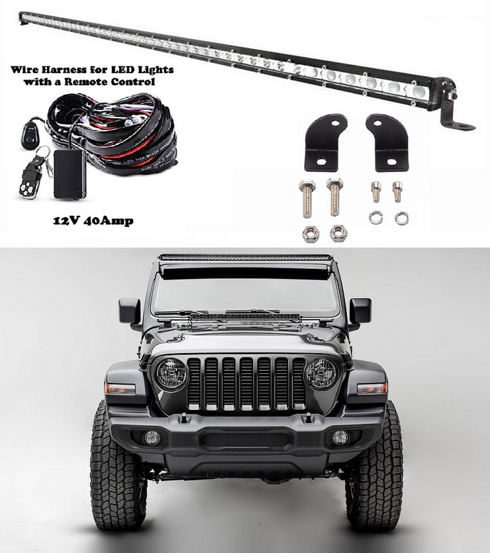 Very Long LED Light Bars Single Row Slim Design Remote Control Wire Harness Kits and More. Brand NEW