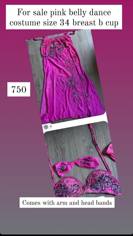 Bellydance costume hot pink