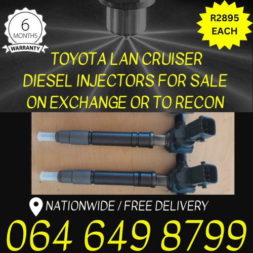 Toyota Land Cruiser diesel injectors for sale we sell on exchange or we recon your own.