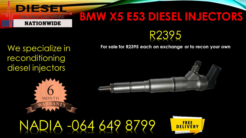 BMW X5 E53 Diesel injectors for sale on exchange or to recon with 6 months warranty