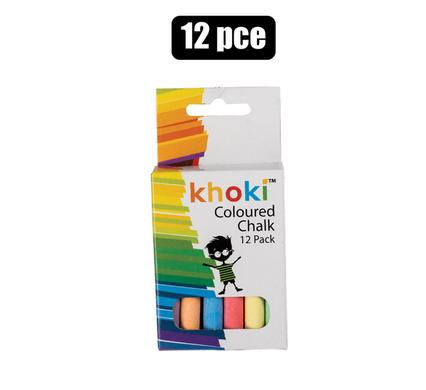 Coloured Chalk 12pce Per pack
