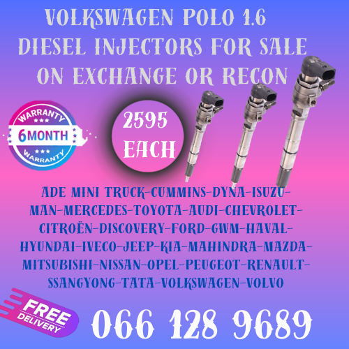 VOLKSWAGEN POLO 1.6 DIESEL INJECTORS FOR SALE ON EXCHANGE WITH FREE COPPER WASHERS