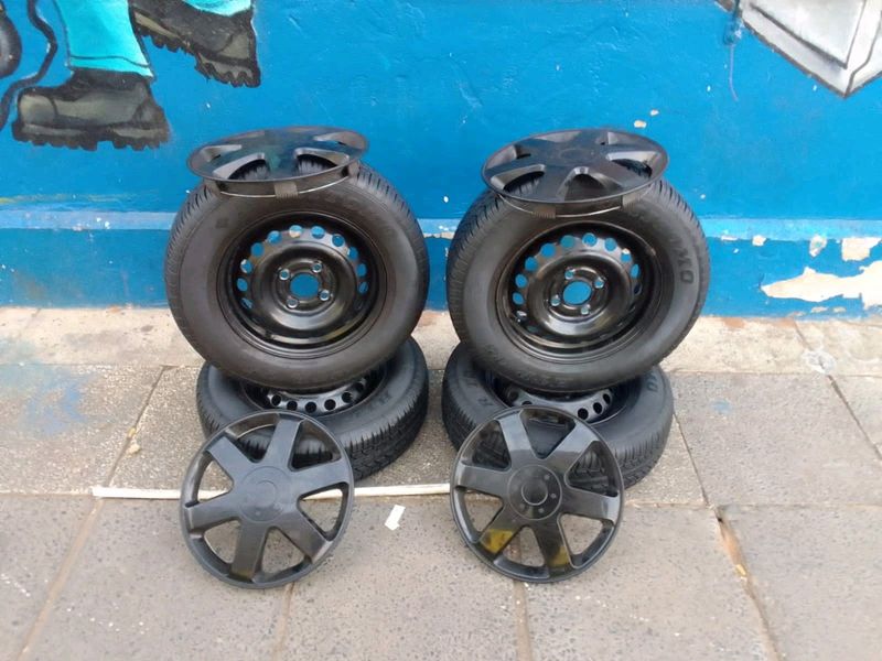 A Set of 13inches Rims And TYRES