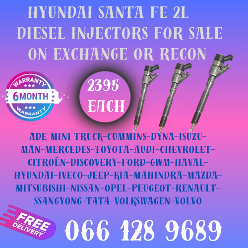 HYUNDAI SANTA FE 2L DIESEL INJECTORS FOR SALE ON EXCHANGE WITH FREE COPPER WASHERS