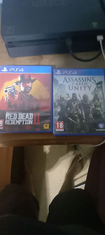 Red dead redemption 2 and Assassins creed unity for sale