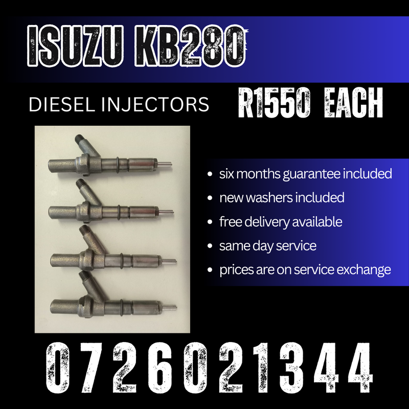 Isuzu KB280 diesel injectors for sale